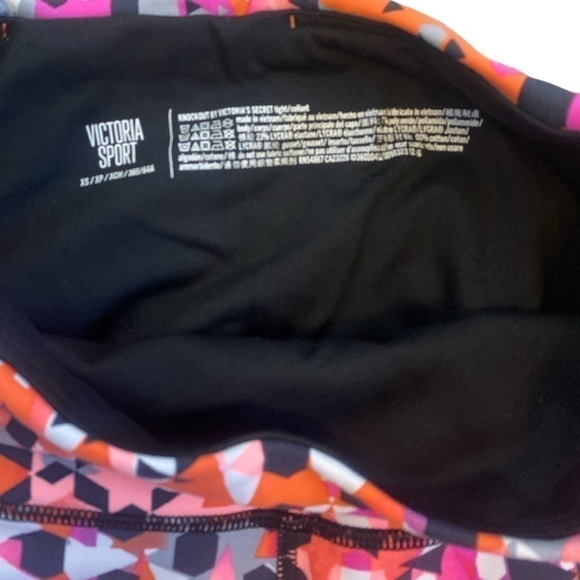 Victoria's Secret Sport Orange Pink Geometric Leggings Size XS - Picture 2 of 4